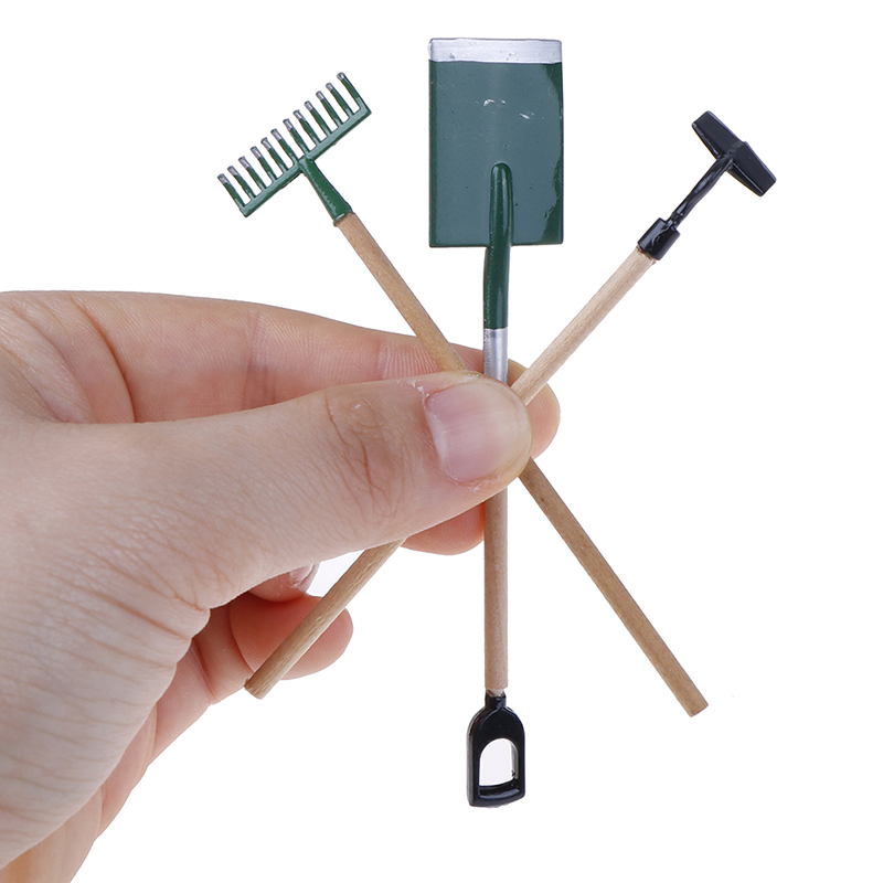Gardening Tools - 3Pcs 1:12 Dollhouse Miniatures Gardening Shovel