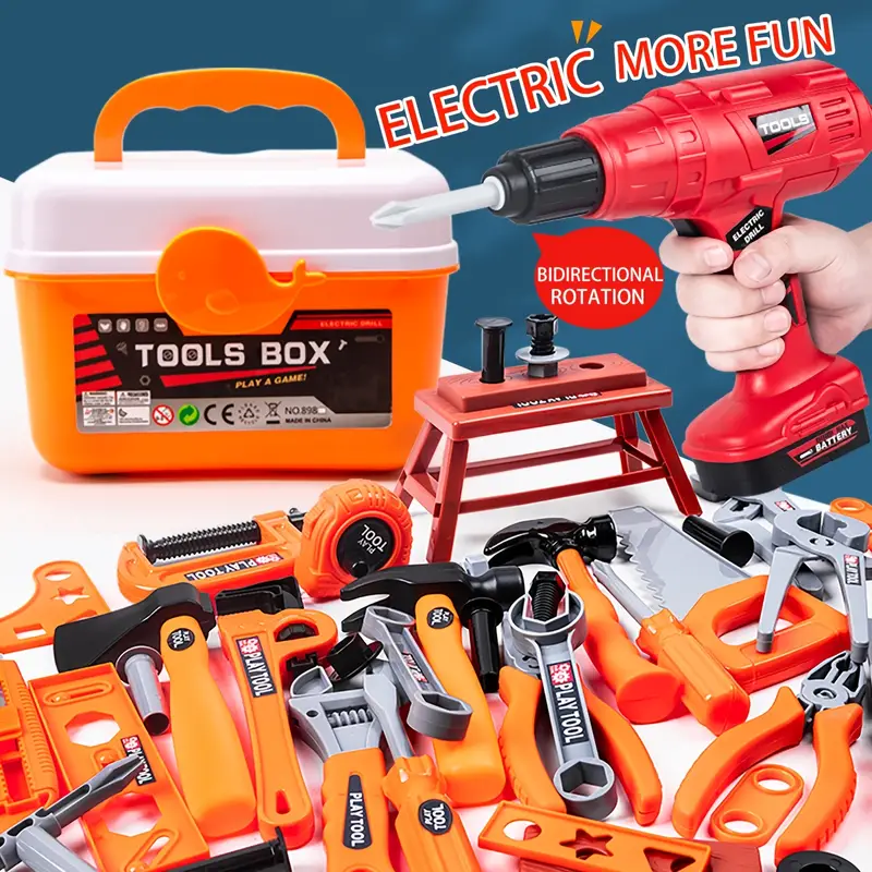 Gardening Tools Toddler - 42 PCS Children's Toolbox Electric Toy
