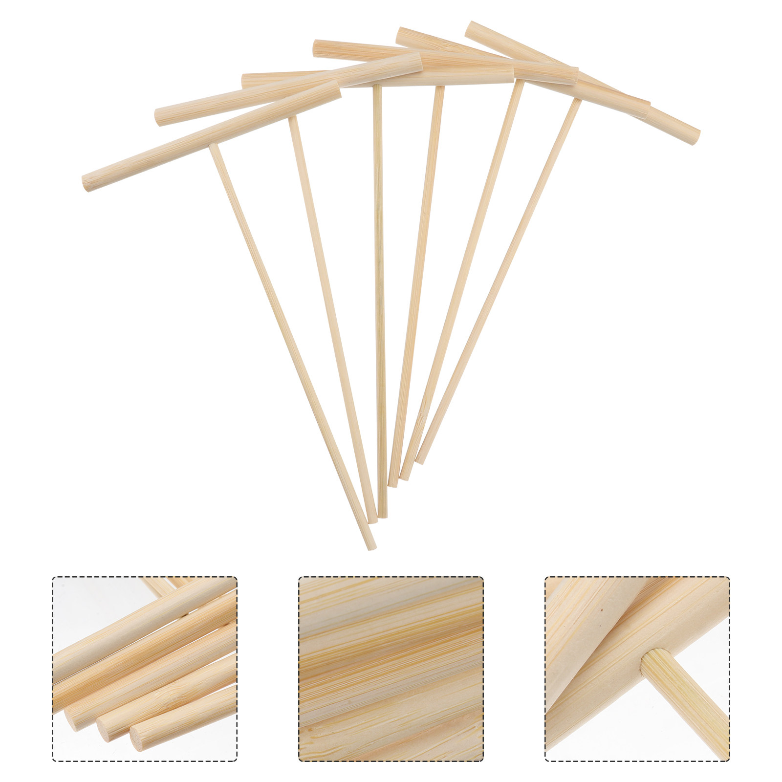 Zen Gardening Tools - 6Pcs Handmade Bamboo Rakes Mini T-Shape