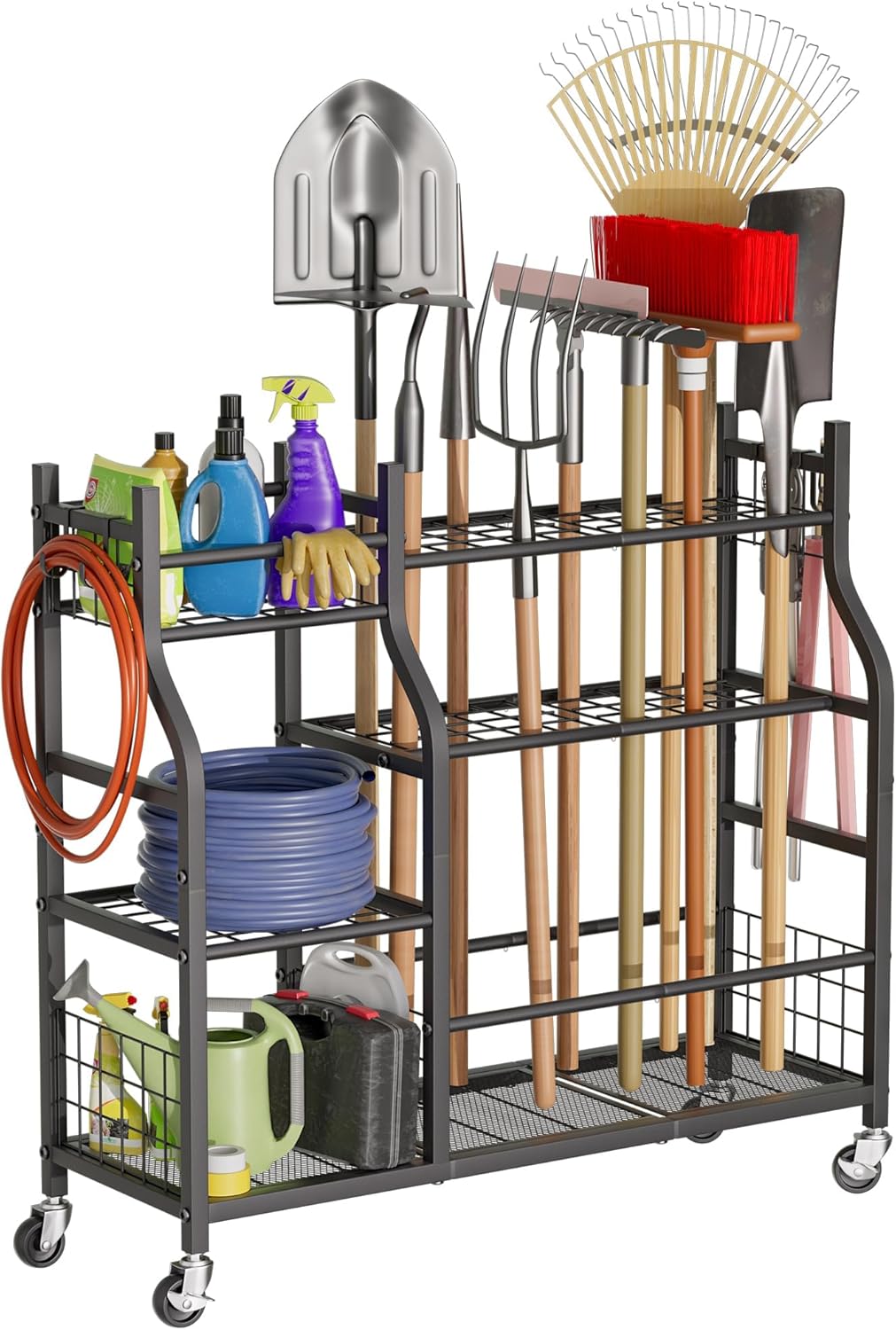 Gardening Tools Shovel - Garden Tool Organizer with Wheels -