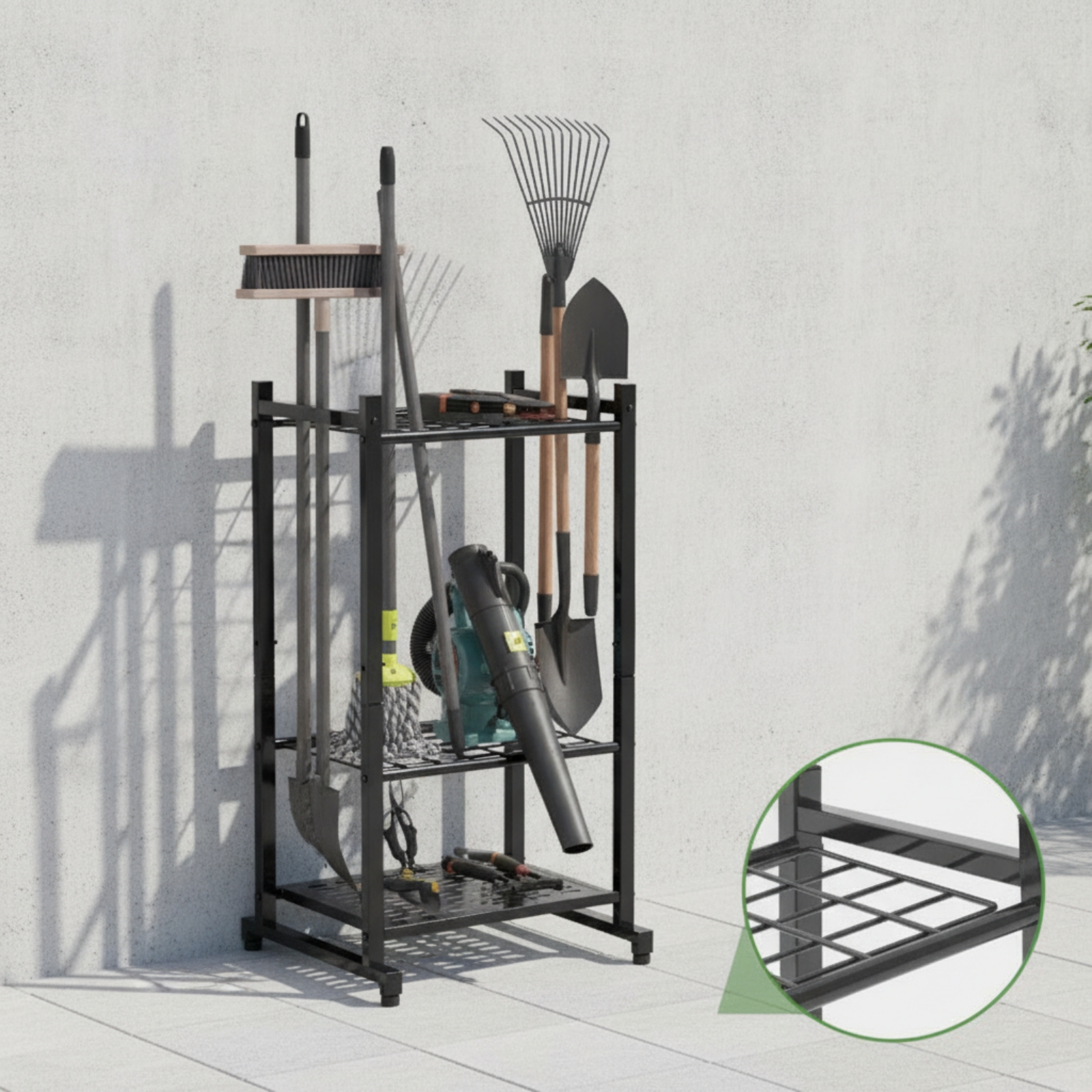 Gardening Tools Shovel - Garden Tool Rack Three-Tier Garden Tool