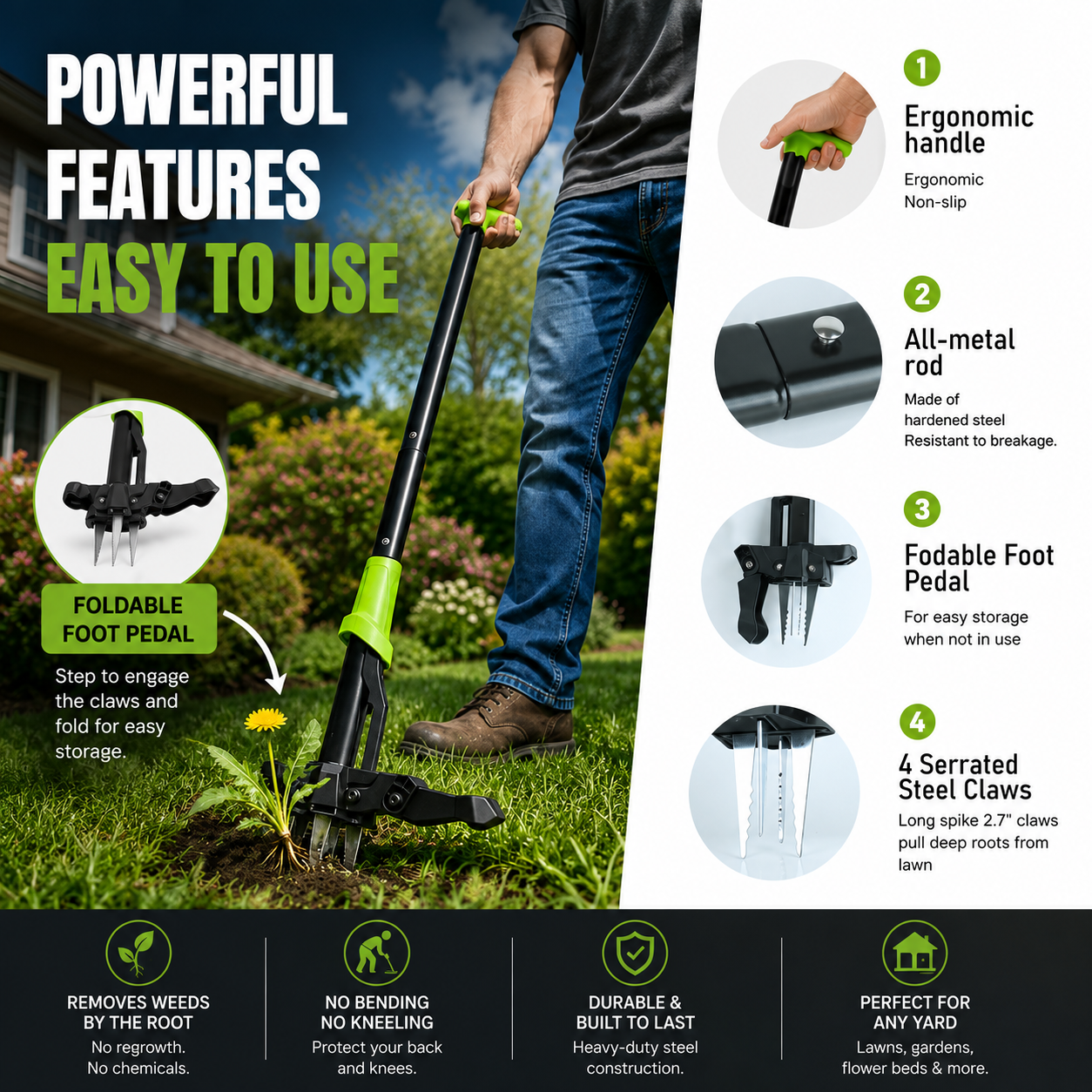 Stand Up Yard Weeding Tool Wee - Gardening Tools To Remove Grass incelemesi ve fiyatı