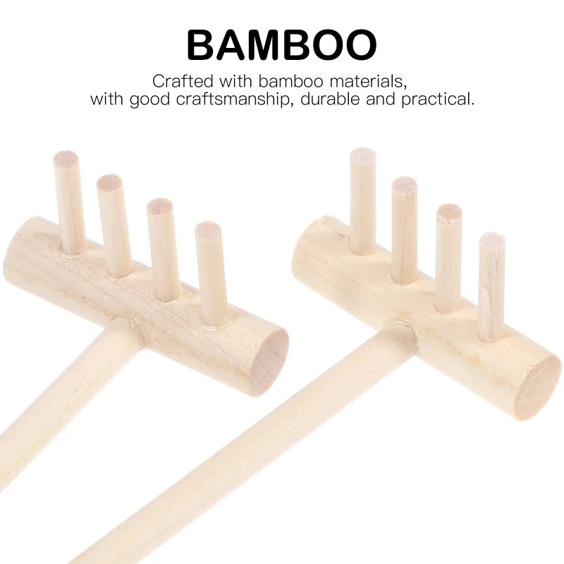 6pcs Mini Bamboo Rake Set for  - Zen Gardening Tools incelemesi ve fiyatı