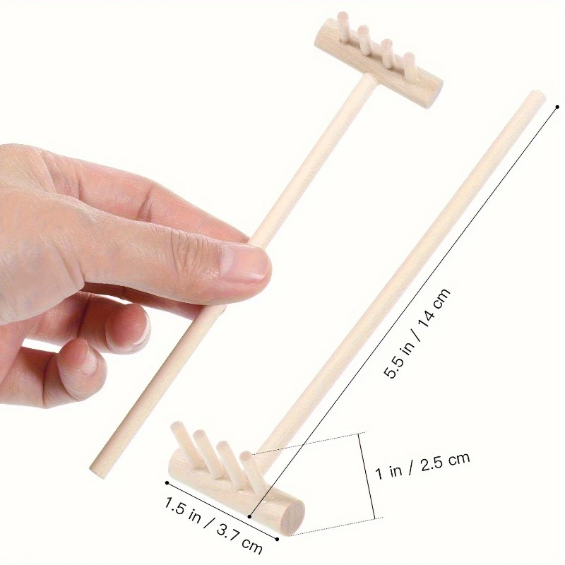 6pcs Mini Bamboo Rake Set for  - Zen Gardening Tools incelemesi ve fiyatı