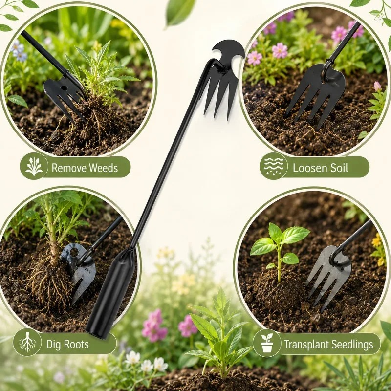 2 in 1 Garden Rake Manual Seed - Gardening Tools Shovel incelemesi ve fiyatı