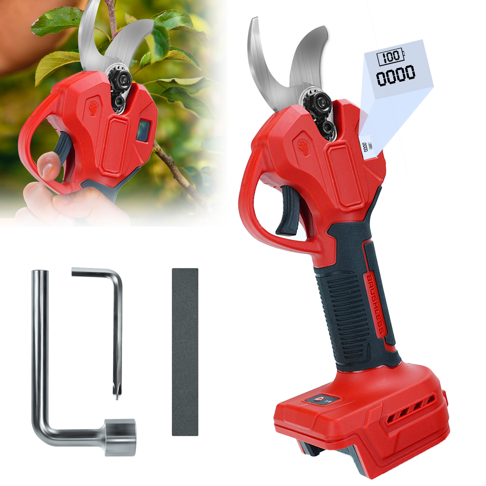 30mm Brushless Electric Prunin - Gardening Tools Scissors incelemesi ve fiyatı
