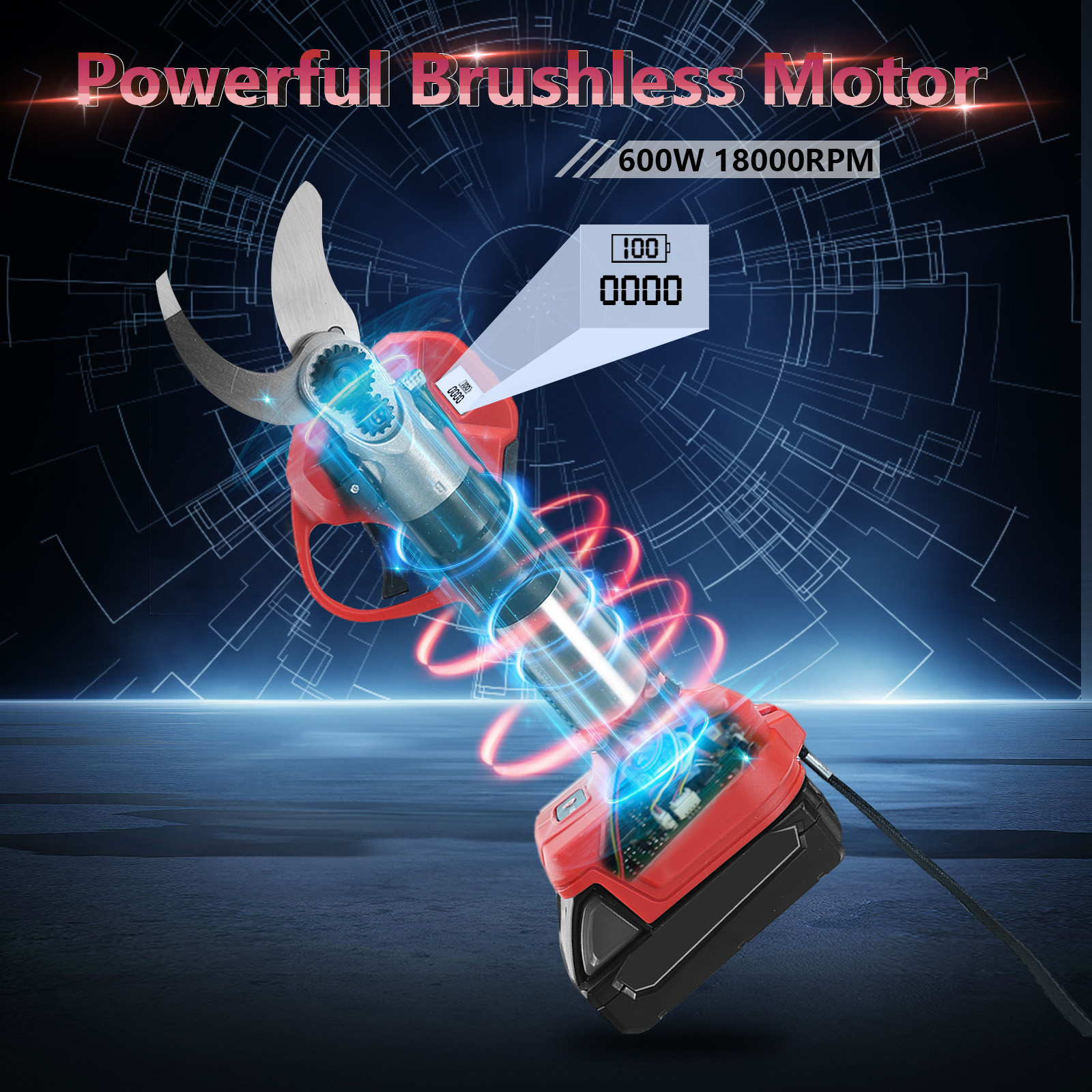 30mm Brushless Electric Prunin - Gardening Tools Scissors incelemesi ve fiyatı