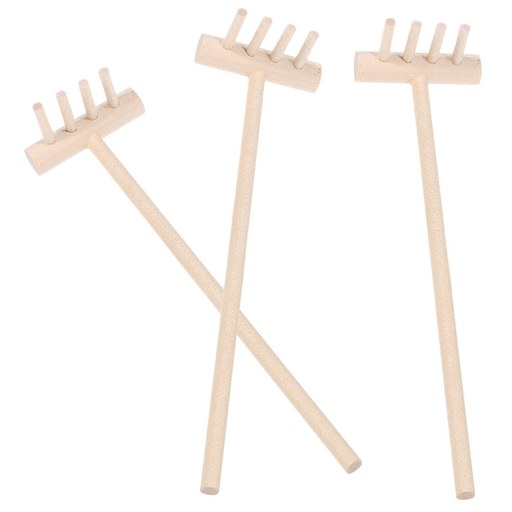 3Pcs Bamboo Mini Rake Set for  - Zen Gardening Tools incelemesi ve fiyatı