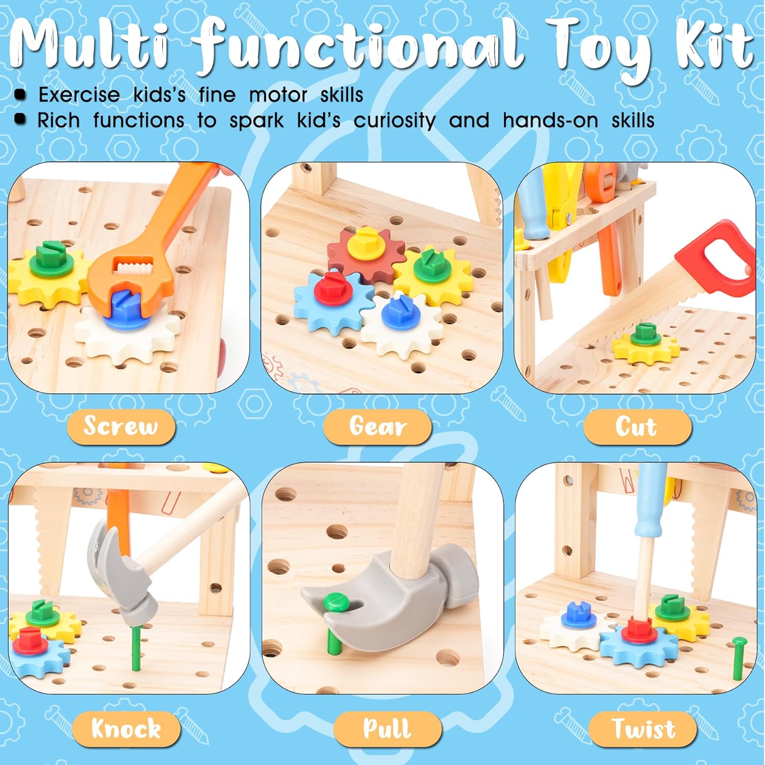 Wooden Tool Bench for Kids,Mon - Gardening Tools Toddler incelemesi ve fiyatı