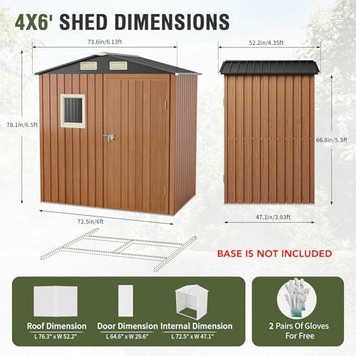 Outdoor Storage Shed 6x4 Ft, L - Gardening Tools incelemesi ve fiyatı