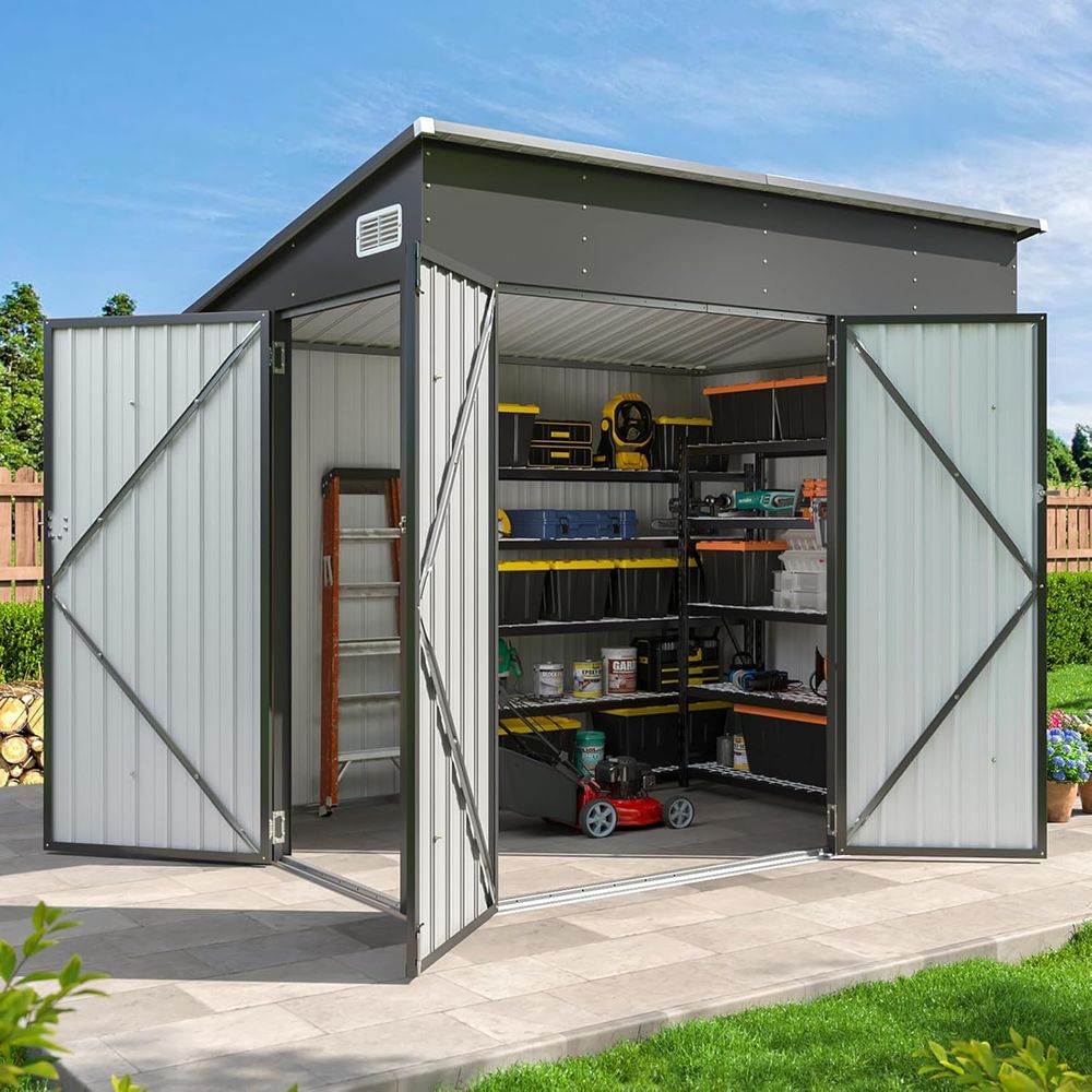 7.5'x4' Triple Door Shed Outdo - Gardening Tools incelemesi ve fiyatı