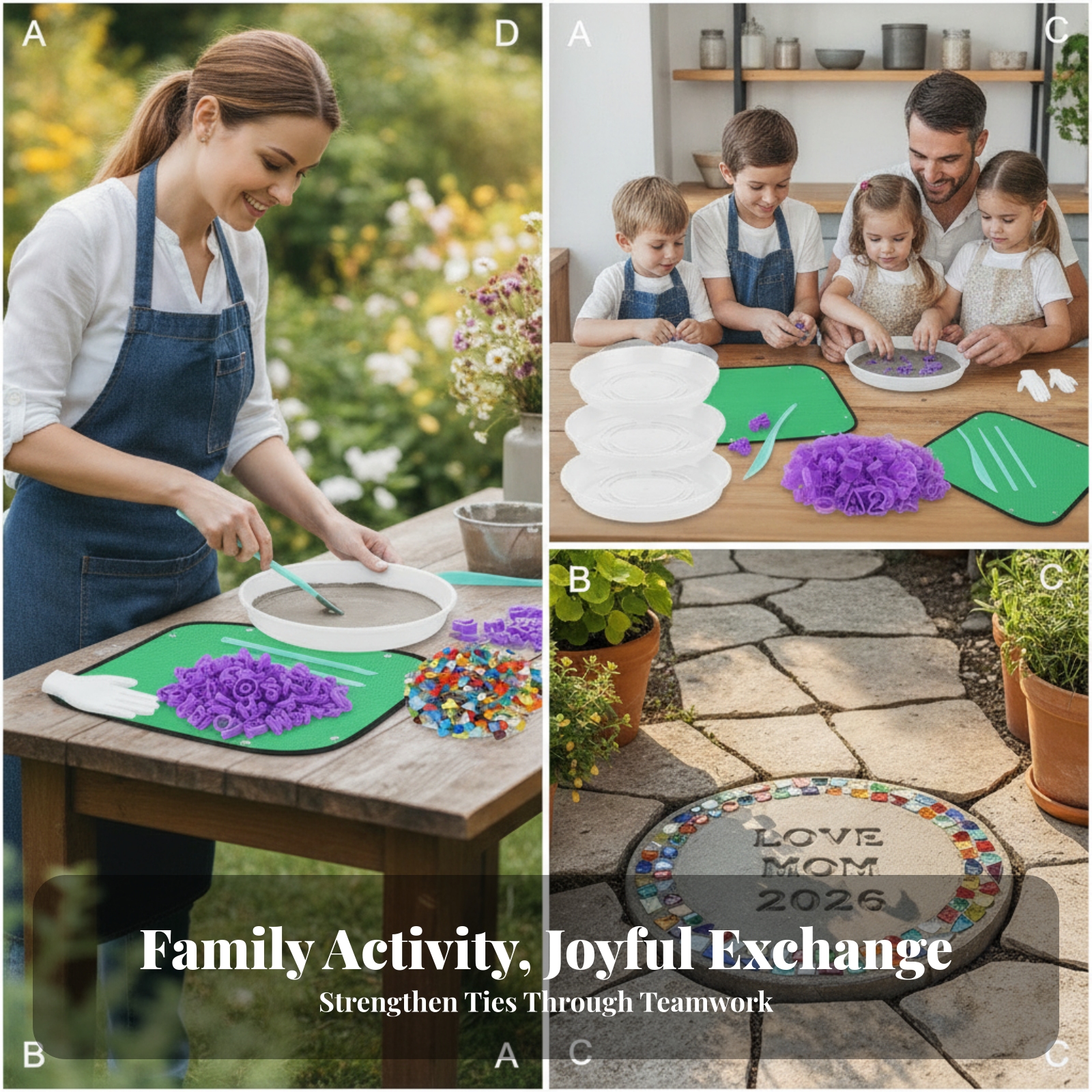 Mosaic Stepping Stone Kit Allc - Gardening Tools Kit incelemesi ve fiyatı