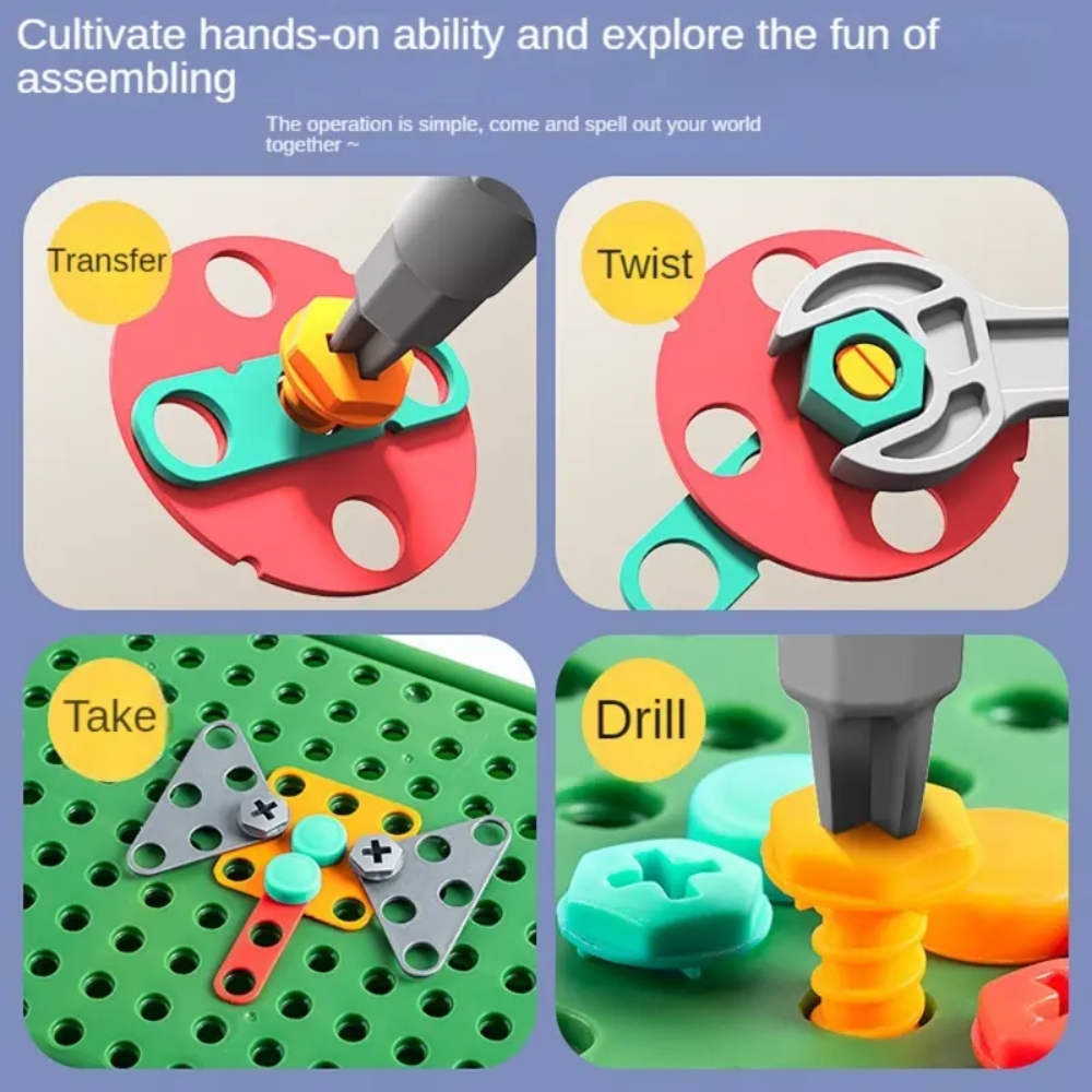 450Pcs Kids STEM Drill Set Cre - Gardening Tools Toddler incelemesi ve fiyatı