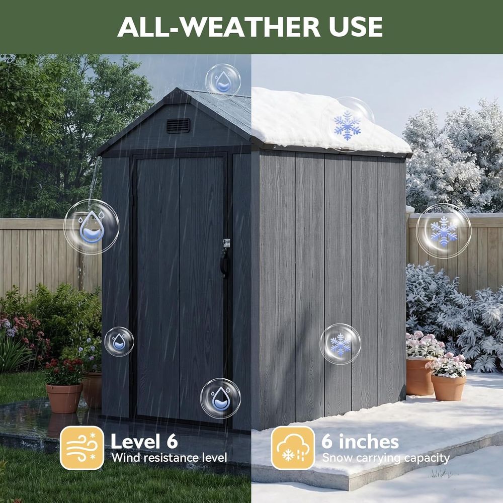 4×6 T All-Weather Resin Storag - Gardening Tools incelemesi ve fiyatı