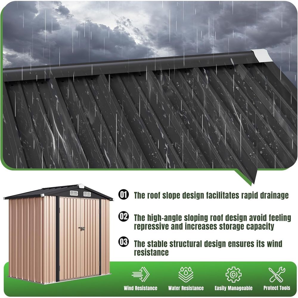 6'x4' Outdoor Metal Storage Sh - Gardening Tools incelemesi ve fiyatı