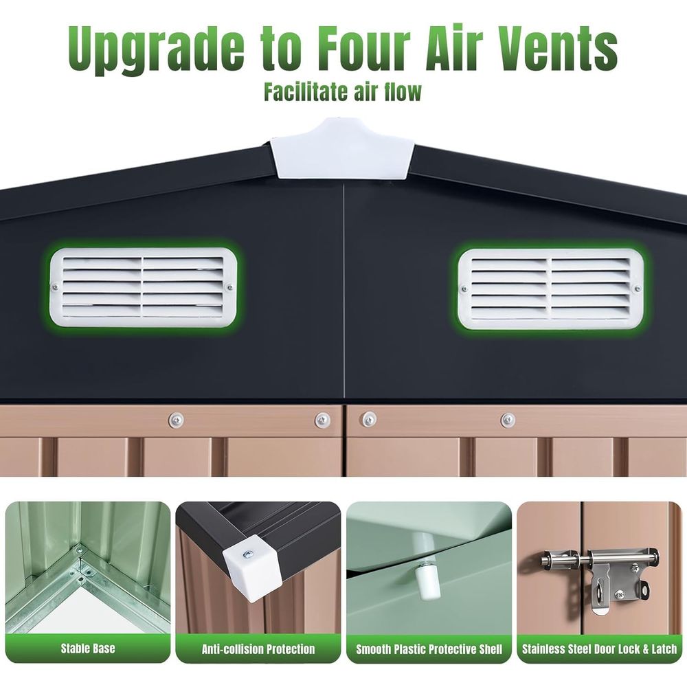 6'x4' Outdoor Metal Storage Sh - Gardening Tools incelemesi ve fiyatı