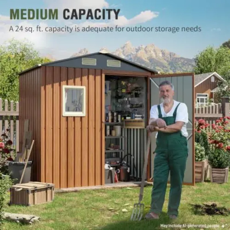 Outdoor Storage Shed 6x4 Ft, L - Gardening Tools incelemesi ve fiyatı