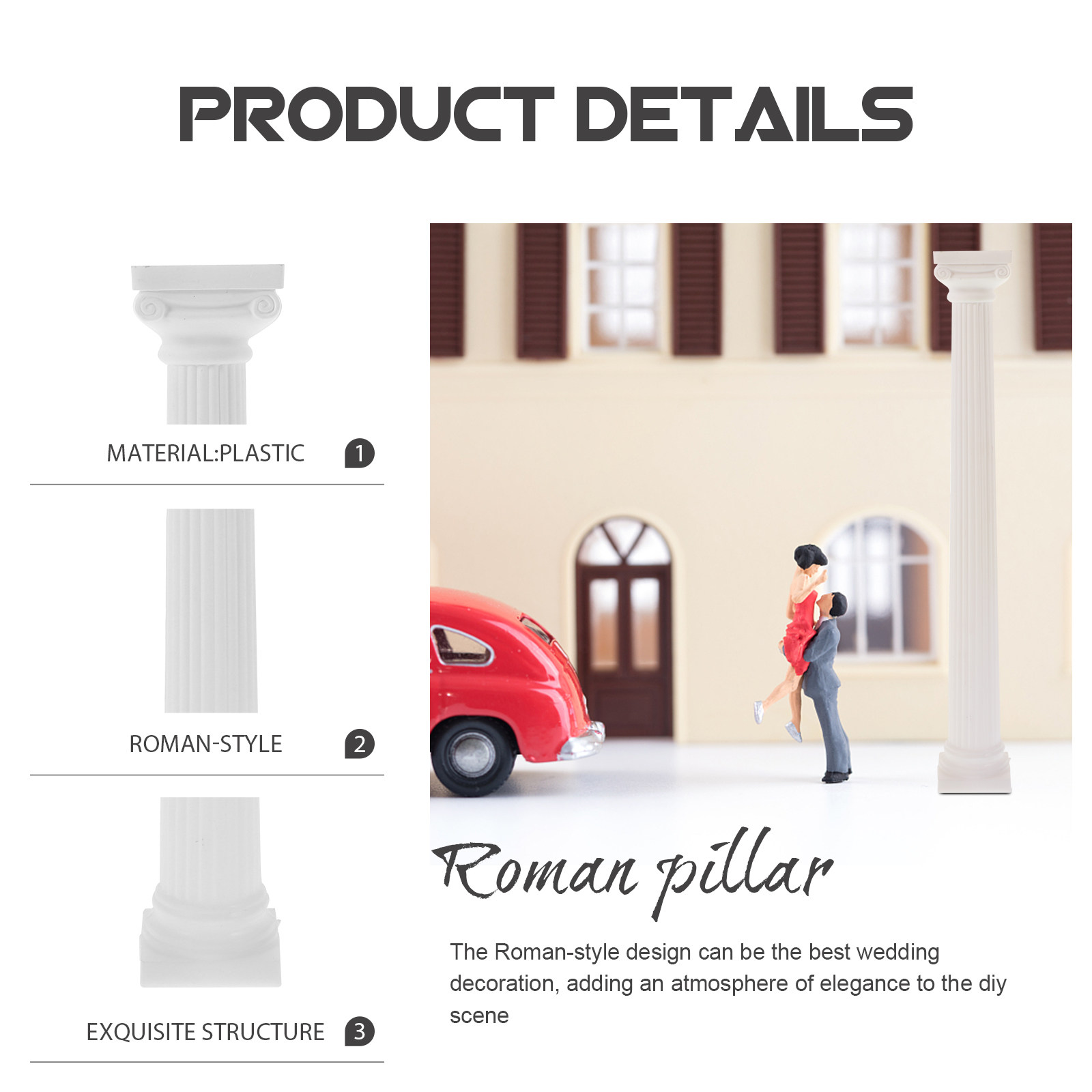 6Pcs Roman Pillars Mini Column - Zen Gardening Tools incelemesi ve fiyatı