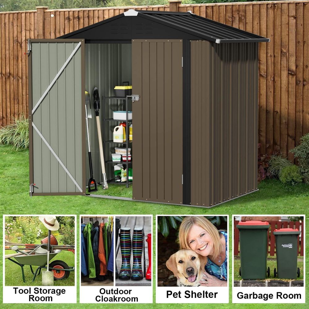 Metal Outdoor Storage Shed 6 x - Gardening Tools incelemesi ve fiyatı